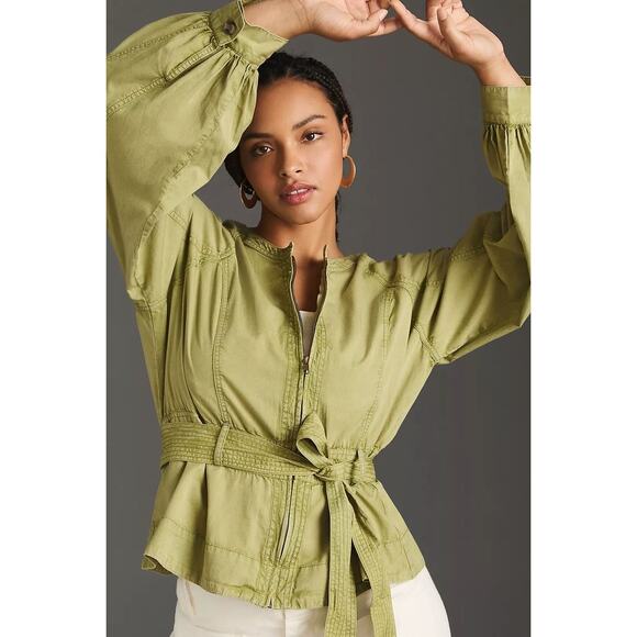 Collarless Cottonsatin Jacket todayful TODAYFUL Collarless Cotton